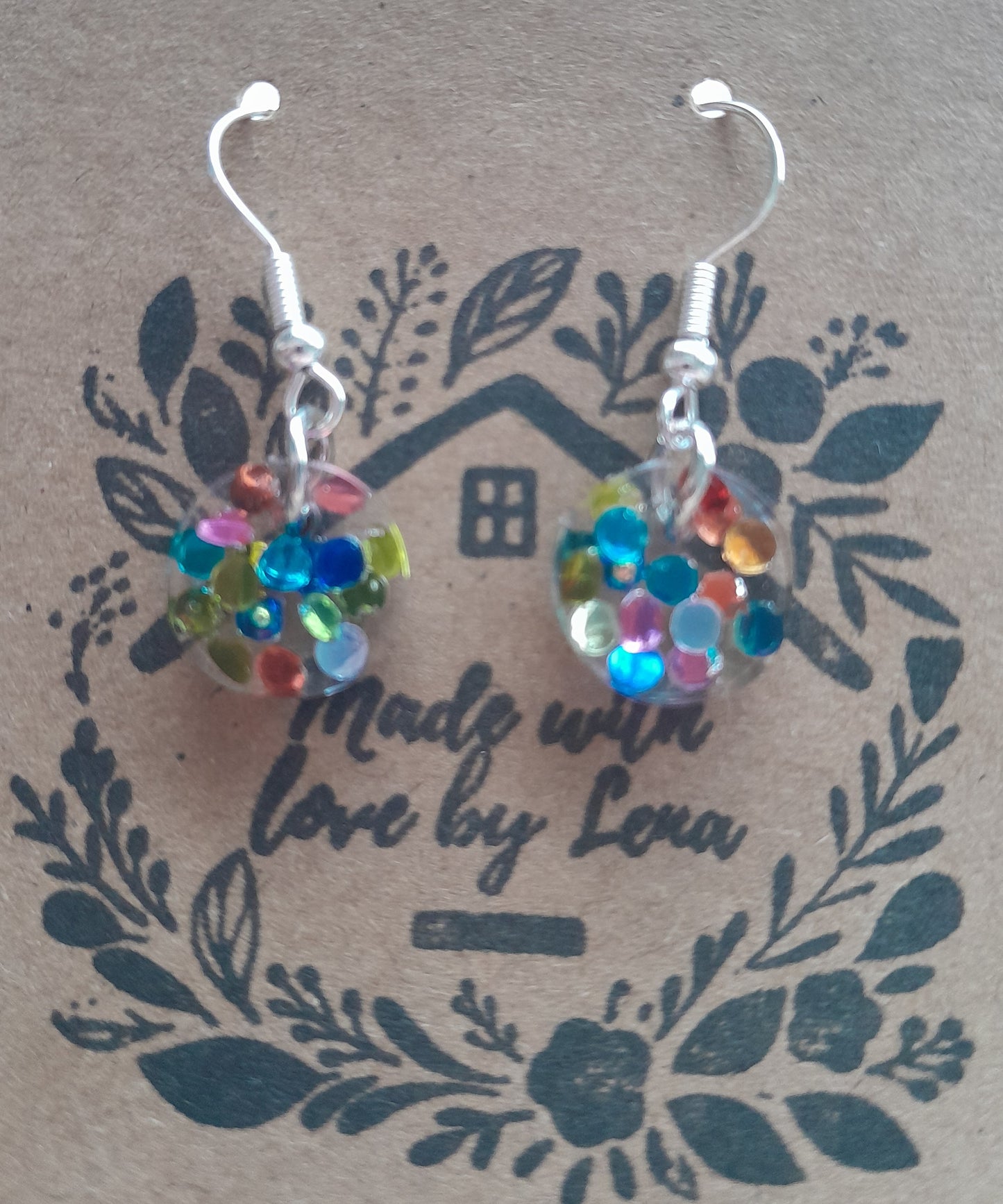 Colourful dot earrings