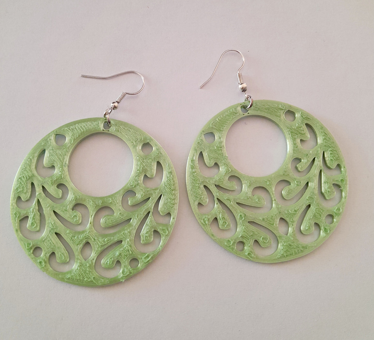 Round "lace" earrings