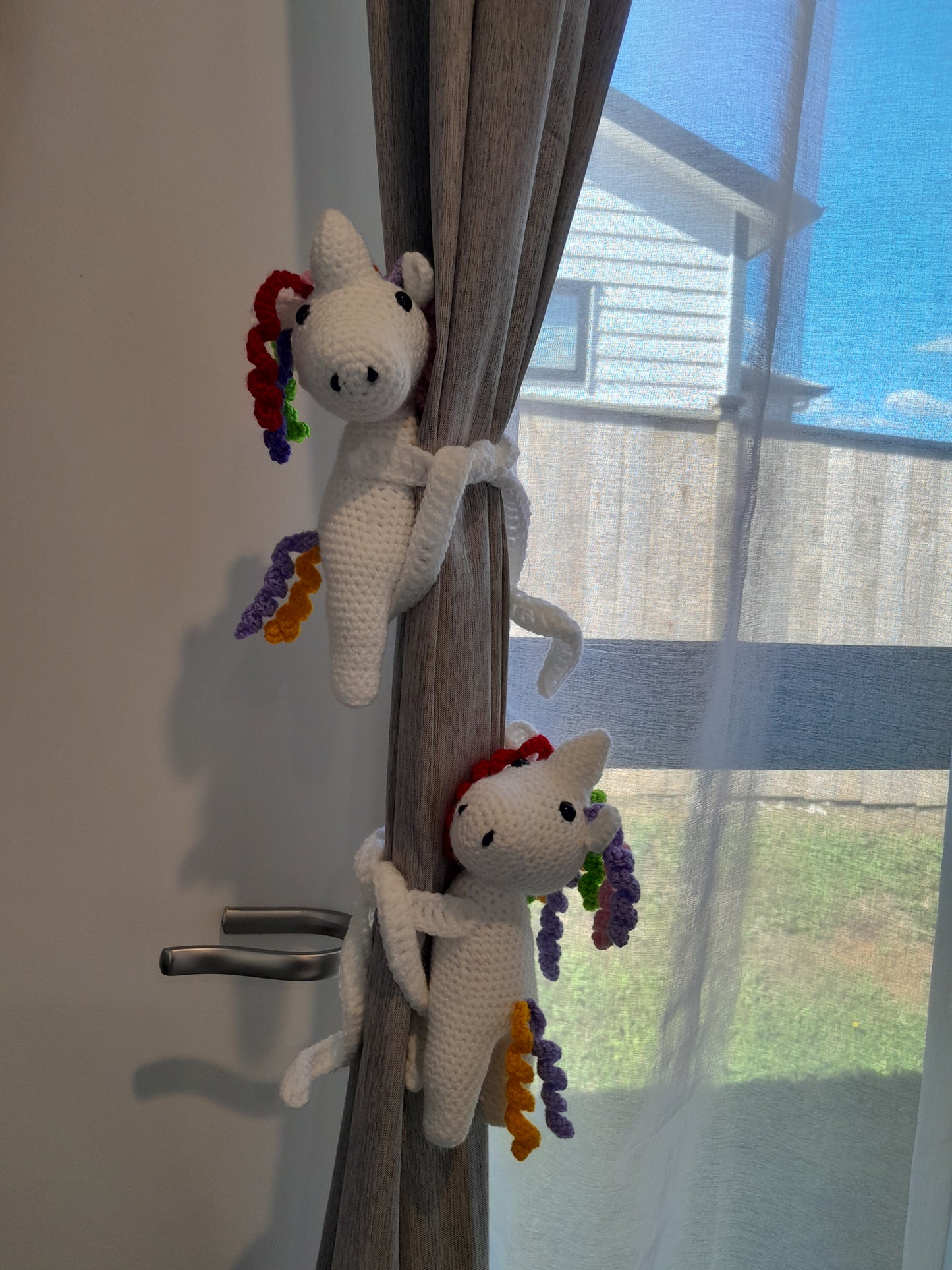 Unicorn curtain tiebacks