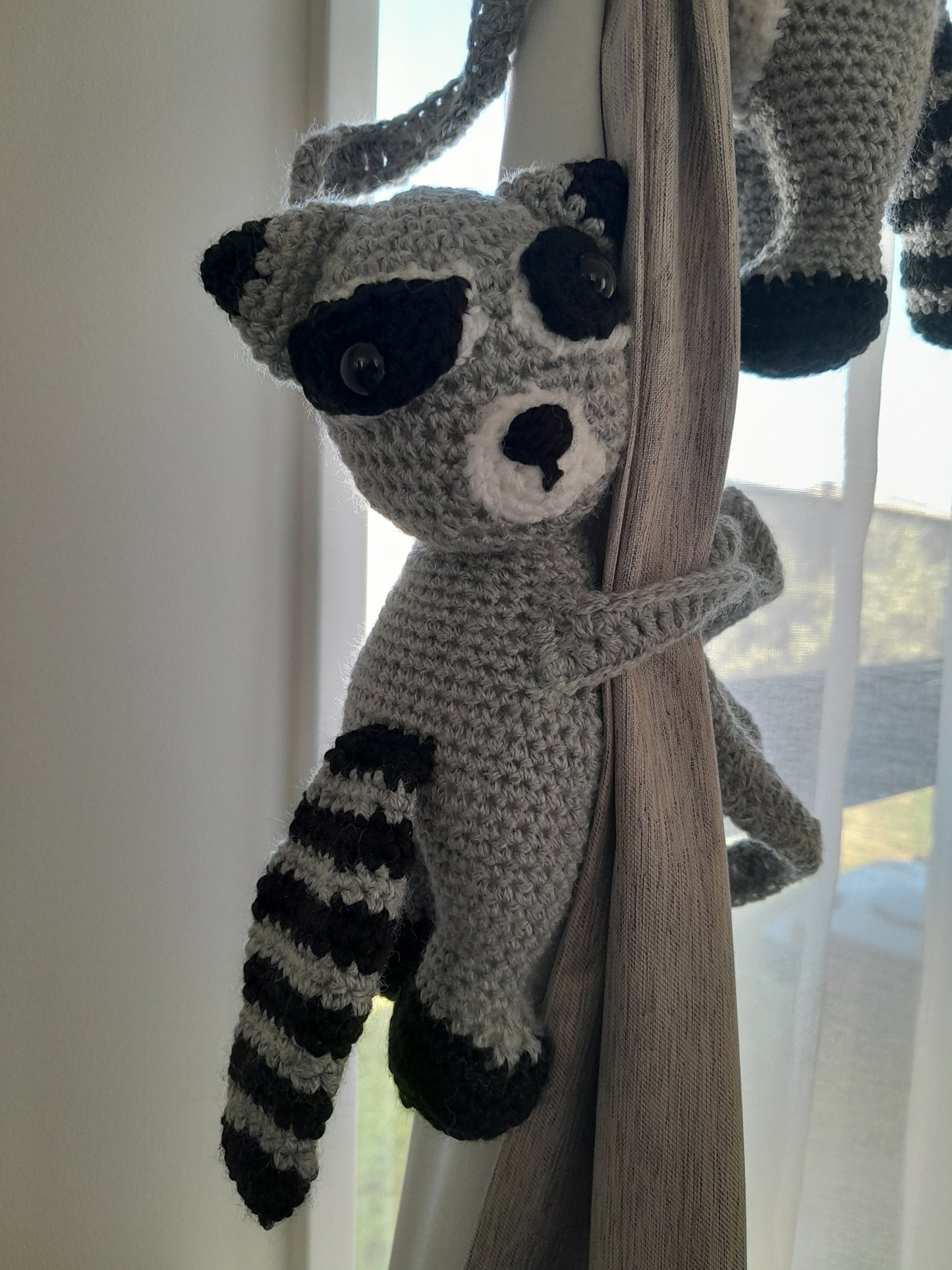 Racoon curtain tiebacks