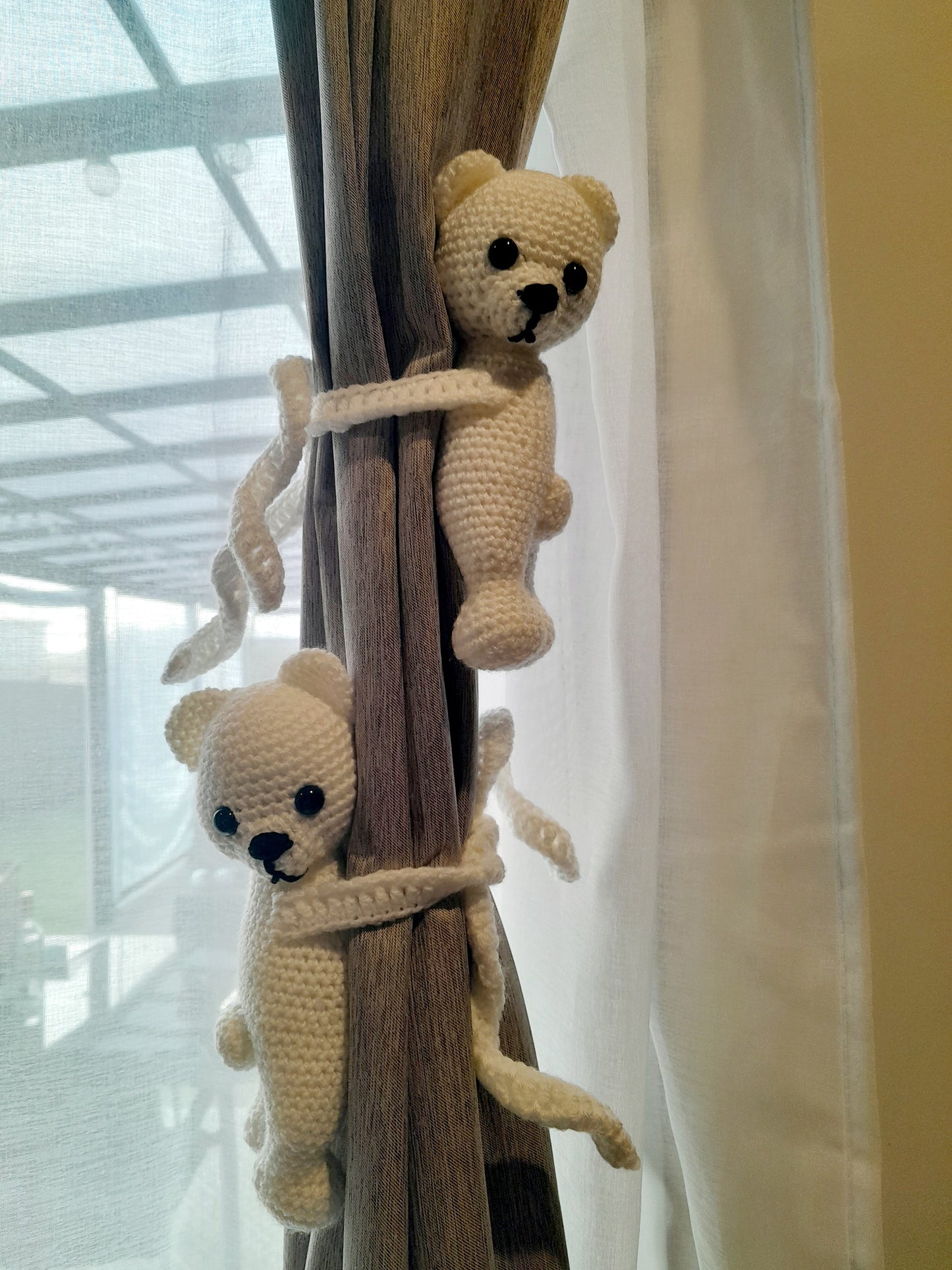 Polar bear curtain tiebacks