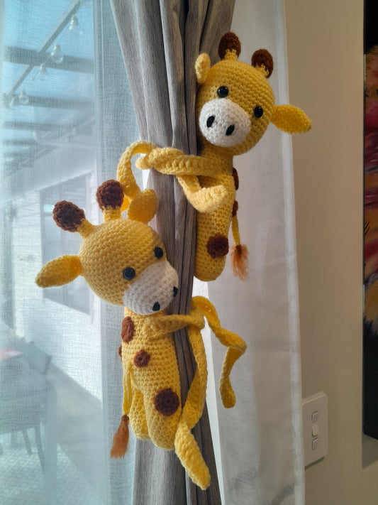 Giraffe curtain tiebacks