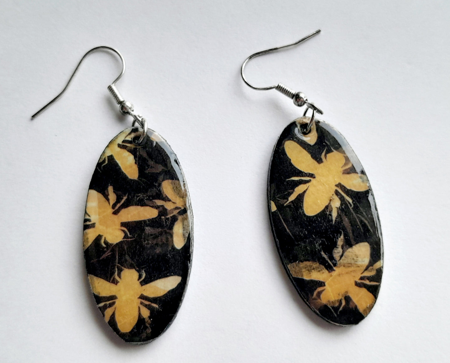 Bee earrings.