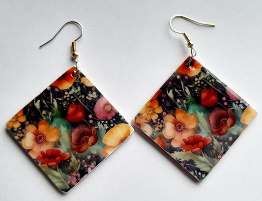 Flower garden earrings