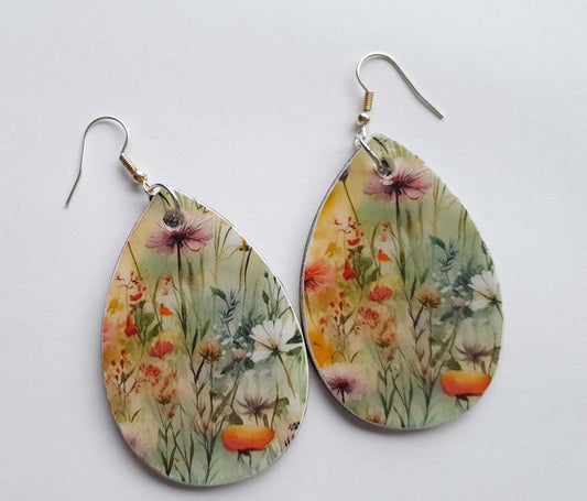 Flower garden earrings.