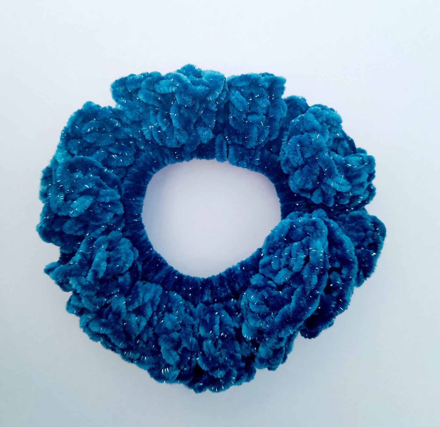 Velvet Scrunchies - Sparkly green