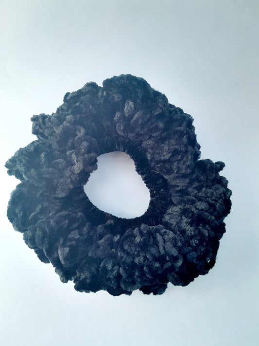 Velvet scrunchie - Black