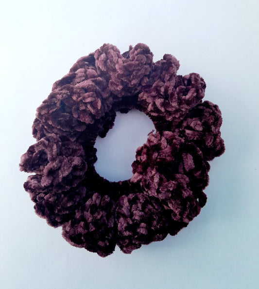 Velvet scrunchie - Maroon