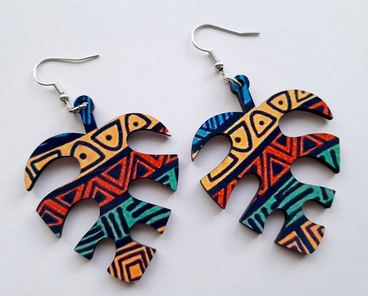 African earrings.