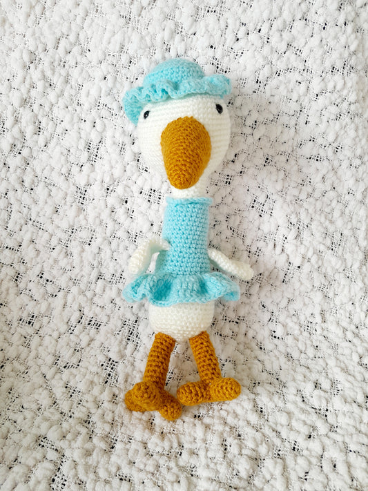 Bird with a dress & hat