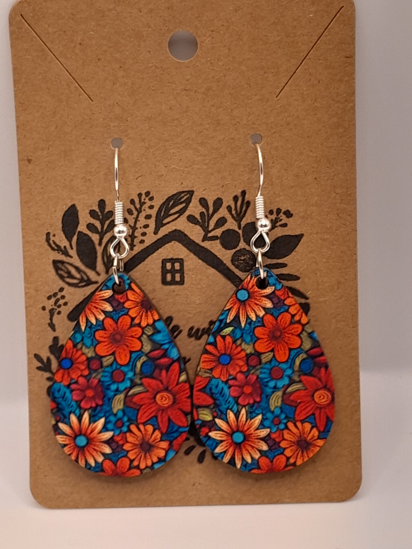 Vibrant flower earrings