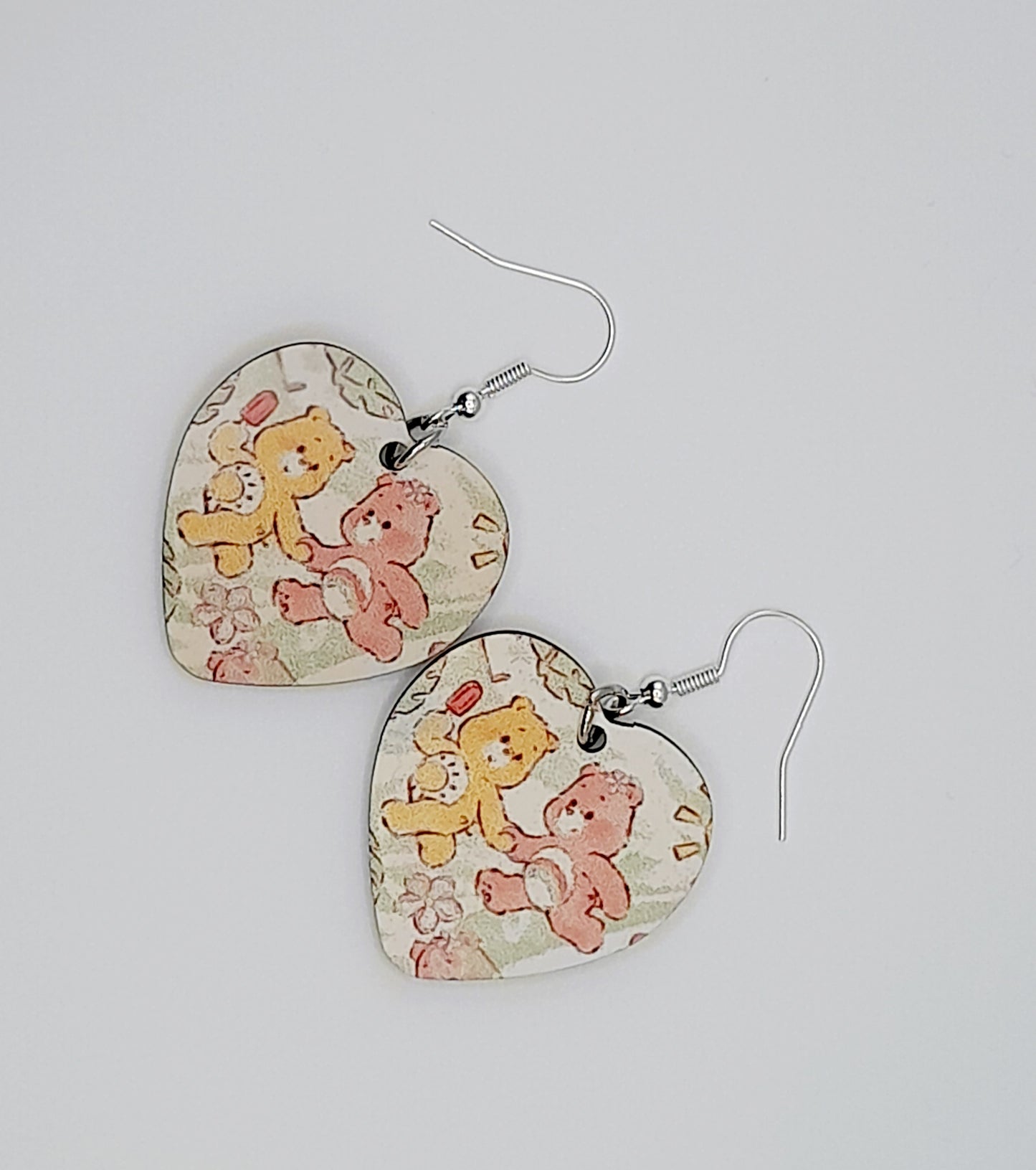 Care bears heart earrings