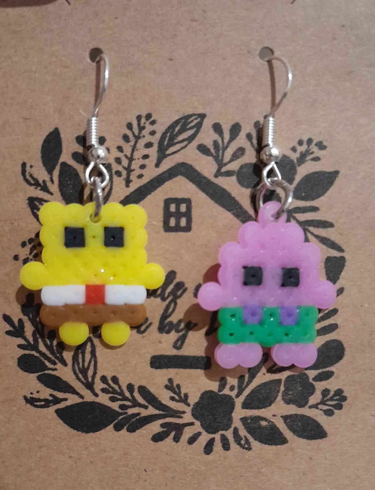 Spongebob & Patrick earrings