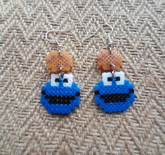 Cookie monster earrings