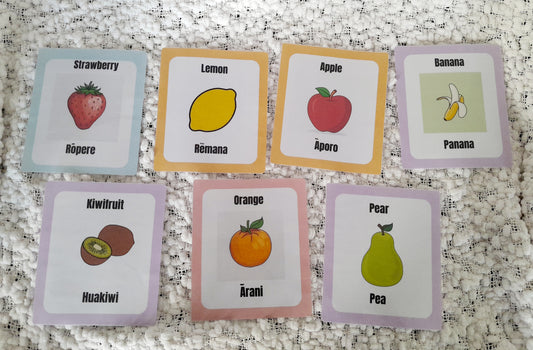 Te reo Māori - Fruit matching game - CARDS ONLY