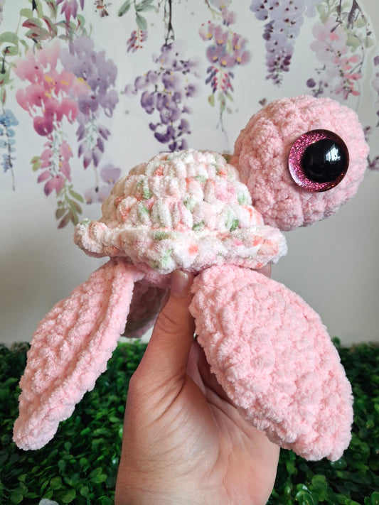 Sea turtle - Light pink/flowery