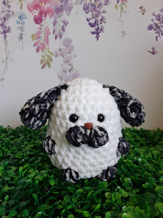 Sitting dog - Black & white